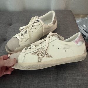 Golden goose gold glitter